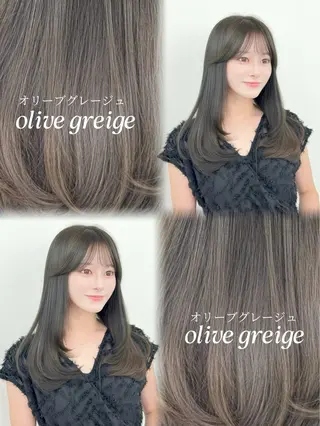 ロング カラー 韓国ヘア/レイヤー/ 顔まわり足立遥奈のヘアスタイル