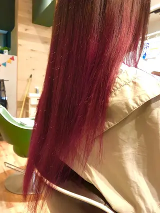 ロング カラー 青野 文香のヘアスタイル