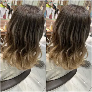 ミディアム カラー 全席個室　暖色カラー Zina松園優香🌸のヘアスタイル