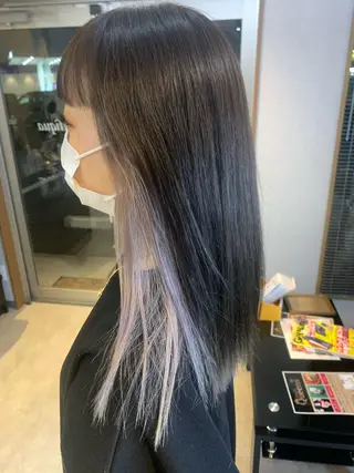 セミロング カラー 山本 貴弘のヘアスタイル