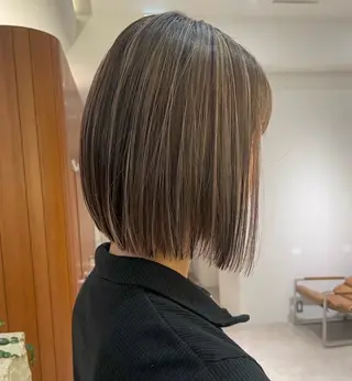 ショート カラー 渋谷/レイヤーボブ・ 韓国ボブ特化/楓のヘアスタイル