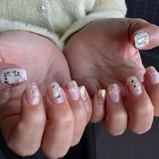 ネイル amuse 手書きニュアンスのネイルデザイン