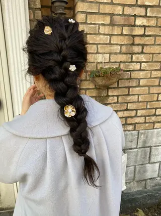 ロング カラー パーマ ヘアアレンジ メンズ お任せヘア☘️☘️ 及川渚のヘアスタイル