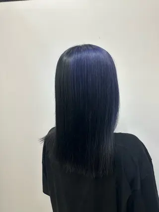 セミロング 韓国ヘア×ハイトーン AYA💫のヘアスタイル