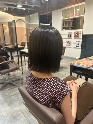 ミディアム カラー 永田 幸花のヘアスタイル