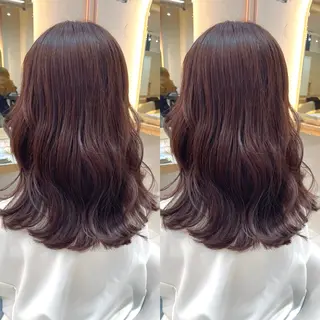 セミロング カラー ブリーチ無しダブル カラー🦕まどかのヘアスタイル