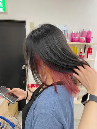 セミロング 飯塚 青空のヘアスタイル