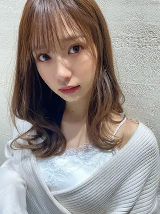 セミロング 🧡くびれヘア/前髪 顔周り🧡久原結衣のヘアスタイル