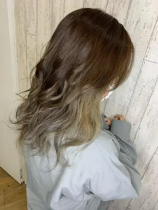 ミディアム カラー ヘアアレンジ 🔥ハイトーンカラー ギャルNAOKI🔥のヘアスタイル