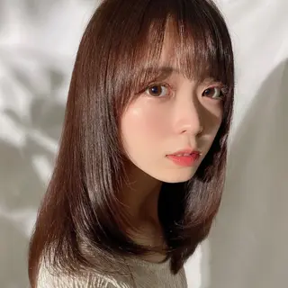 セミロング 🧡くびれヘア/前髪 顔周り🧡久原結衣のヘアスタイル