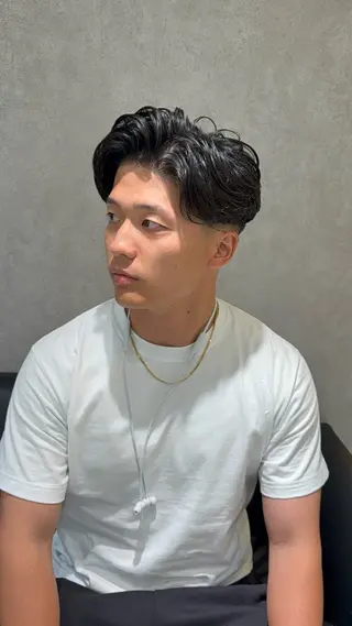 ミディアム パーマ メンズ Men's salon ANSWER所属・メンズサロン ANSWERのヘアスタイル