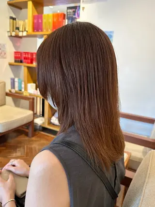 セミロング カラー 鈴木 優斗のヘアスタイル