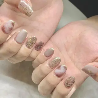 ネイル ネイルリボン 受付スタッフのネイルデザイン