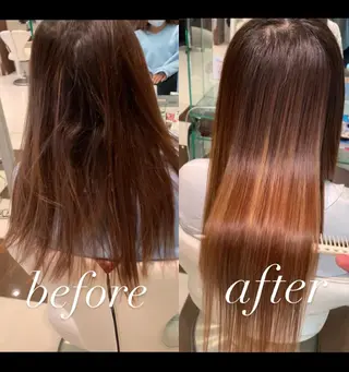 ロング カラー パーマ ヘアアレンジ EARTH葛西所属・葛西 縮毛矯正のプロ ブリーチ矯正 青木俊のヘアスタイル