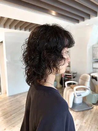 ミディアム パーマ driP. by HAVANA所属・パーマ / ボブ /ショート 谷口 陸のヘアスタイル