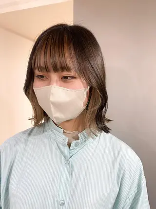 ミディアム カラー ヘアアレンジ ボブ /ニュアンス/ satomi🧸💖のヘアスタイル