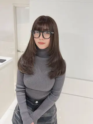 ロング りおな/エクステ /ミルクティーカラーのヘアスタイル