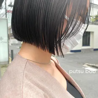 ミディアム ボブ&透明感カラー ♡TOMOEのヘアスタイル