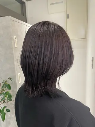 ミディアム カラー スズキ シオリのヘアスタイル