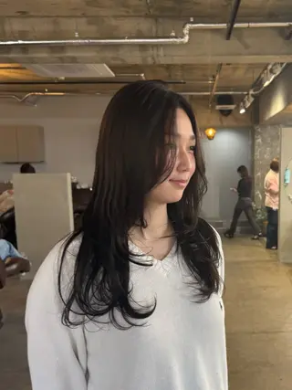 ロング カラー 髪質改善/縮毛矯正/ 超高濃度水素ケアのヘアスタイル