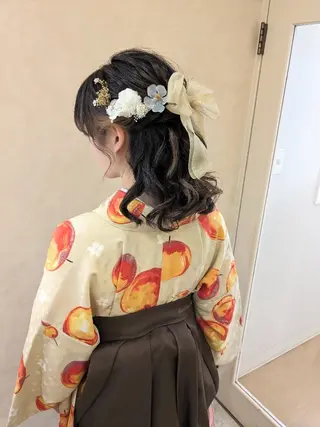 セミロング ヘアアレンジ bright所属・miku ヘアセット/着付けのヘアスタイル