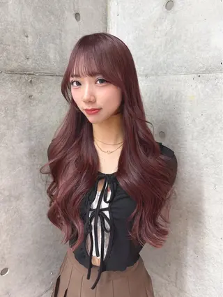 ロング カラー shion 透明感カラーのヘアスタイル