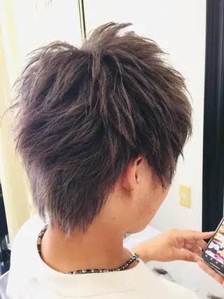 ショート カラー メンズ 阿久津 泰幸のヘアスタイル
