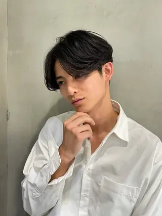 パーマ メンズ 新宿/韓国ヘア/ 髪質改善ストレートのヘアスタイル