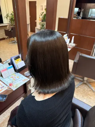 ミディアム hair＋make CLEAR 本店所属・艶カラー🫧艶肌✨ フクモト‎🤍のヘアスタイル