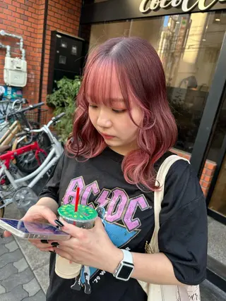 ミディアム カラー 艶髪レイヤー上田 紗也🇰🇷💗のヘアスタイル