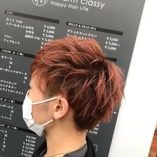 ショート カラー メンズ 大阪長居🌱野見山 卓也のヘアスタイル