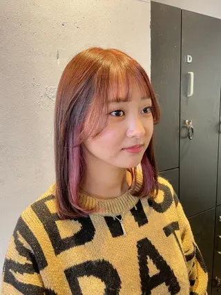 カラー ハイトーンカラー🩵 指名多数💗横山聖奈のヘアスタイル