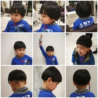 キッズ メンズ Aile所属・酸性ストレート／カラ ー/山下高明のヘアスタイル