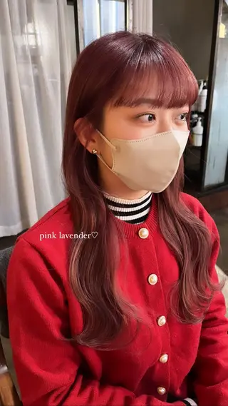 ロング 光本 杏のヘアスタイル