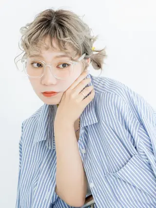 ヘアアレンジ カラー ミディアム SOURCE 茨木のヘアスタイル