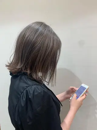 ミディアム 大人透明感艶カラー 寺田稜のヘアスタイル