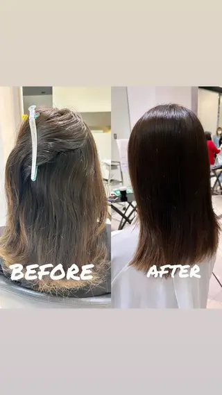 セミロング パーマ 👑松山ストレート/ メンズヘア/龍仁👑のヘアスタイル