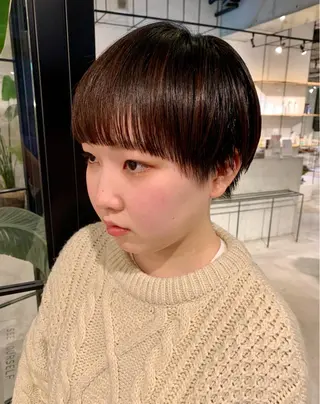 ショート ピンクベージュ/新潟 万代/高橋桃葉🍑のヘアスタイル