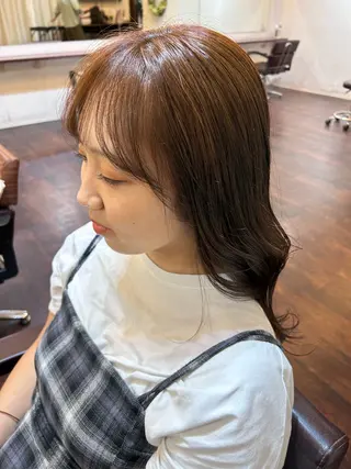 セミロング 透明感カラー 龍星のヘアスタイル