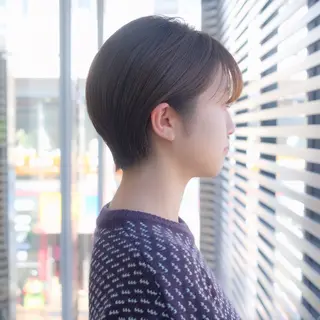 ショート カラー 【表参道】ショート/ ボブ/くせ毛カットのヘアスタイル