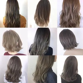 カラー ブリーチなしダブル/ レイヤーカット 小棹のヘアスタイル