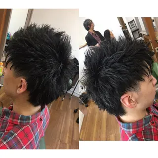 ショート ヘアアレンジ メンズ PALETTE(パレット)所属・SHIORI💜口コ ミNo.1艶カラーのヘアスタイル