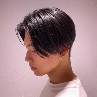 ショート メンズ 透明感ラベンダー💗 SHOのヘアスタイル
