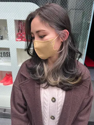 ロング カラー salowin所属・吉ヶ別符 亮祐のヘアスタイル