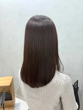 セミロング カラー 透明感カラー/パーマ 🌀アオノのヘアスタイル