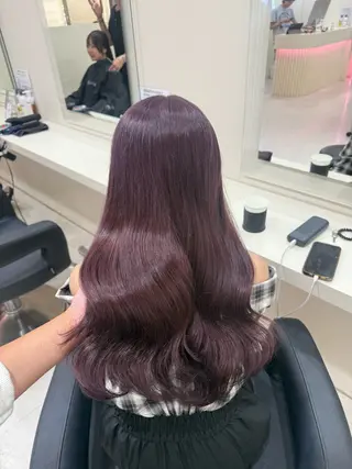 ロング 🎀🫧透明感 ピンクラベンダー💟のヘアスタイル