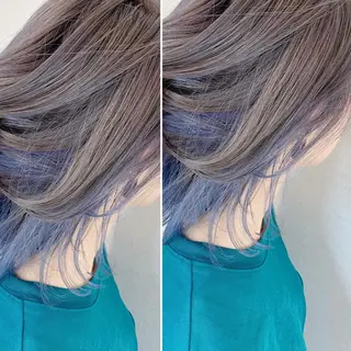 ミディアム ブリーチなしダブル/ レイヤーカット 小棹のヘアスタイル