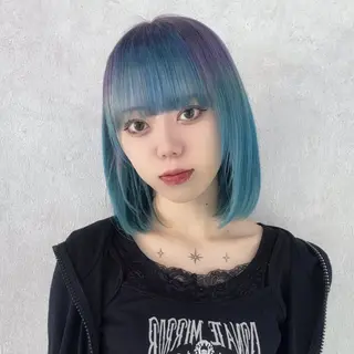 ミディアム カラー ★デザインカラー ハイトーン ももか★のヘアスタイル