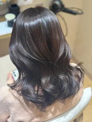 ミディアム 黒島優香🦋 /縮毛矯正/髪質改善のヘアスタイル