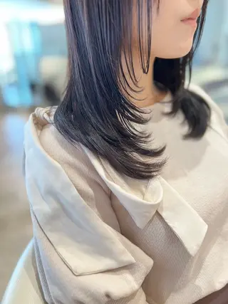 ミディアム カラー 韓国レイヤー🇰🇷 韓国研修◎渋谷カイトのヘアスタイル